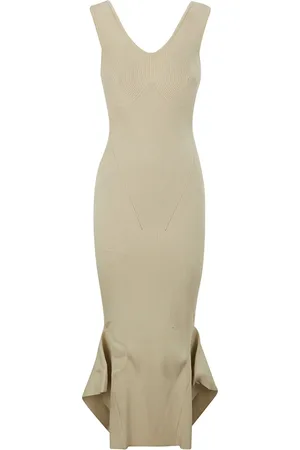 Marine Serre Kjole, Dame, , S, Polyester, Flared Kjole med Ribstrik