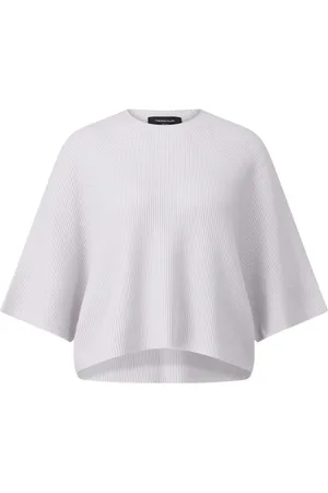 Fabiana Filippi Strik, Dame, Grå, XS, Uld, Cozy Oversized Striktrøje