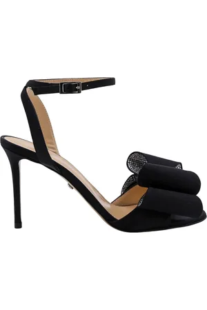 Mach & Mach Sko, Dame, Sort, 36 EU, Satin, Sort Satin Stilet Sandaler