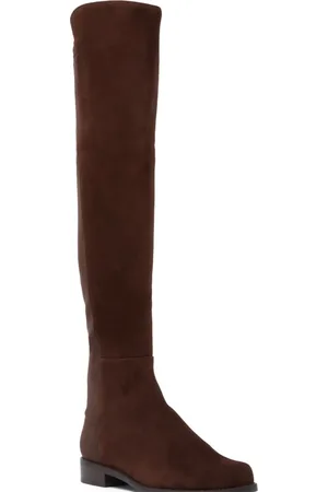 Stuart Weitzman Sko, Dame, Brun, 35 1/2 EU, Læder, 5050 Støvler - Ikonisk Halvt-og-Halvt Design