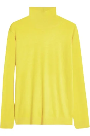 Max Mara Strik, Dame, Gul, M, Uld, Turtleneck Sweater