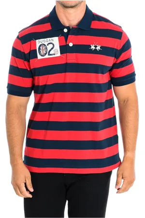 La Martina Top, Herre, Rød, M, Bomuld, Kortærmet Polo
