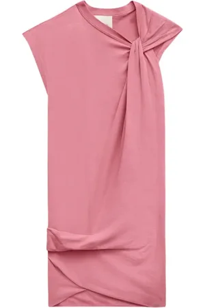 Isabel Marant Kjole, Dame, Lyserød, M, Uld, Rosa Antik Slips Hals Kjole