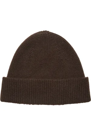 Ermenegildo Zegna Tilbehør, Herre, Brun, ONE SIZE, Cashmere, Ribstrikket Cashmere Beanie