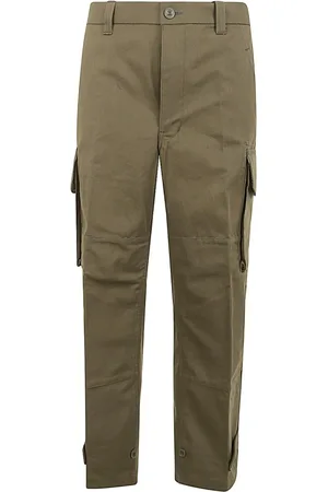 Comme des Garçons Bukser, Herre, Grøn, L, Bomuld, Khaki Cargo Bomuldsbukser