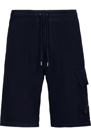 C.P. Company Shorts, Herre, Blå, XL, Bomuld, Grønne fleece shorts med cargolomme