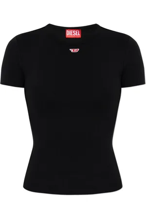 Diesel Top, Dame, Sort, 2XS, Bomuld, T-Ele-Long-D T-shirt