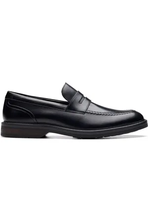 Clarks Sko, Herre, Sort, 40 EU, Læder, Loafer med polstret fodseng
