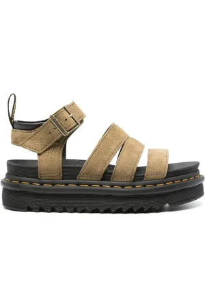 Dr. Martens Sko, Dame, Grøn, 39 EU, Læder, Blaire Sandaler