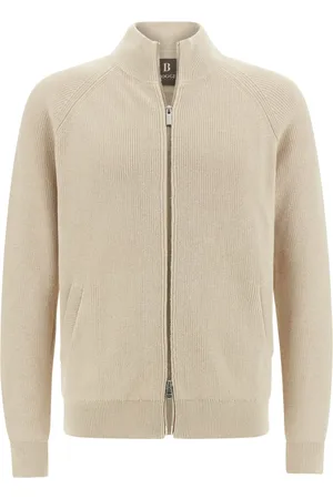 Boggi Milano Strik, Herre, , XL, Bomuld, Full-Zip Jumper