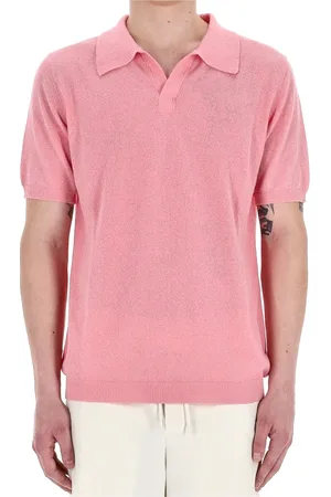 Roberto Collina Top, Herre, Lyserød, L, Polo Shirt Letvægts Svamp Stof