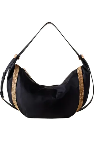 Borbonese Taske, Dame, Sort, ONE SIZE, Uld, Versatile Orbit Hobo Skuldertaske
