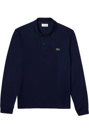 Lacoste Top, Herre, Blå, XS, Bomuld, Blå Langærmet Polo Shirt