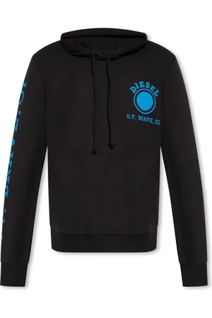 Diesel Sweathshirts & Hoodies, Herre, Sort, 2XL, Bomuld, Hoodie med Logo