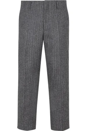 DRIES VAN NOTEN Bukser, Herre, Grå, XL, Uld, Uldbukser