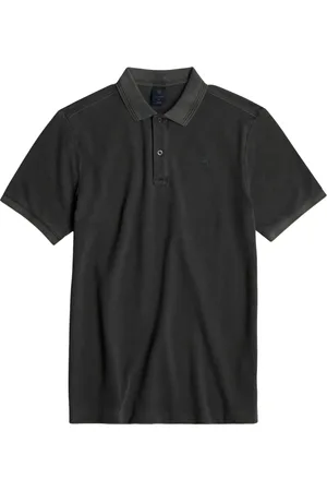 G-Star Top, Herre, Sort, XL, Slim Polo Shirt med autentisk lukning