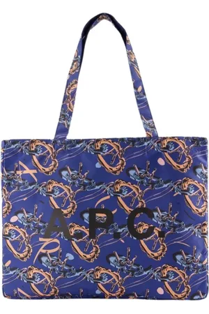 A.P.C. Taske, Dame, Blå, ONE SIZE, Uld, Reversible Shopper Taske