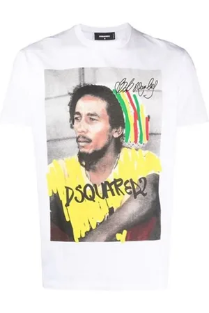 Dsquared2 Top, Herre, Hvid, L, Bomuld, Casual bomulds T-shirt