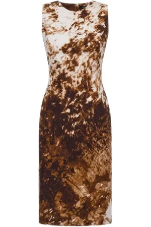 Roberto Cavalli Kjole, Dame, Brun, S, Appaloosa Print Kjole Brun Kvinde