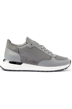 Mallet Sko, Herre, Grå, 44 EU, Læder, Popham Lite Grå Sølv Sneakers