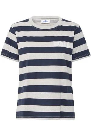 Ball Top, Dame, Sort, S, Bomuld, Stribet Tee Top Sky Captain