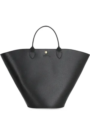 Longchamp Taske, Dame, Sort, ONE SIZE, Uld, Smooth Leather Tote Bag