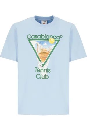 Casablanca Top, Herre, Blå, S, Bomuld, Metafysisk Tennis Ikon T-shirt