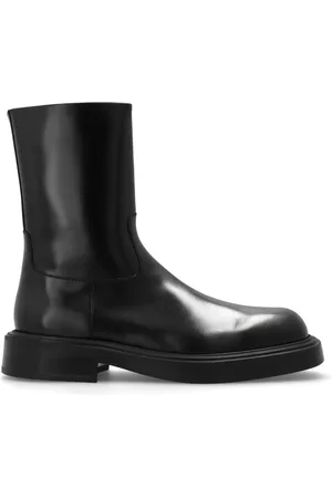 Salvatore Ferragamo Sko, Herre, Sort, 39 EU, Læder, Formia Læder Ankelstøvler