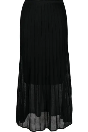 Calvin Klein Nederdel, Dame, Sort, XS, Uld, Sheer Ottoman Skirt