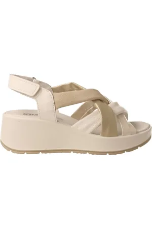 IGI&CO Sko, Dame, Hvid, 38 EU, Læder, Hvid Krydsede Stropper Læder Sandal