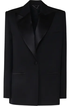 MAGDA BUTRYM Jakke, Dame, Sort, XS, Uld, Uld Satin Blazer Jakke
