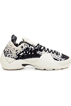Lanvin Sko, Herre, Hvid, 42 EU, Bomuld, Flash Knit Sneakers