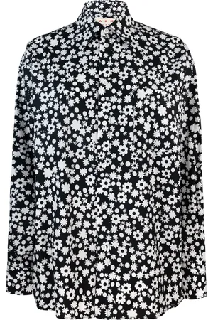 Marni Bluser & Skjorter, Dame, Sort, XS, Bomuld, Sort skjorte med Dillies print