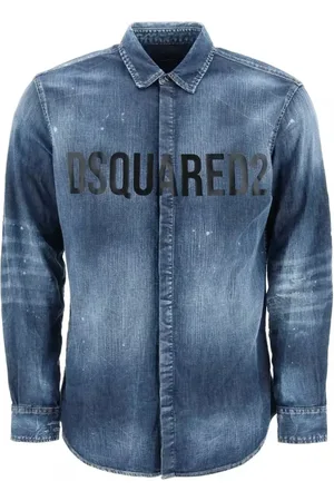 Dsquared2 Skjorte, Herre, Blå, XL, Bomuld, Relaxed Dan Skjorte