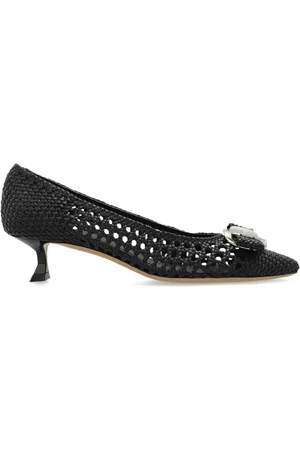 Salvatore Ferragamo Sko, Dame, Sort, 39 1/2 EU, Læder, Heeled Sko Zelma
