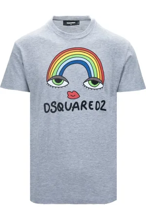 Dsquared2 Top, Herre, Grå, XL, Bomuld, Slip-On T-Shirt