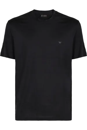 Emporio Armani Top, Herre, Blå, S, Bomuld, Cotton Logo T-shirt