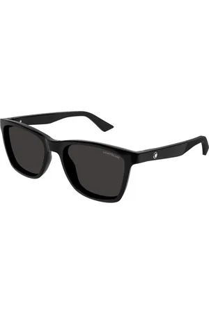 Montblanc Tilbehør, Herre, Sort, 55 MM, Uld, Stilfulde solbriller sort farve