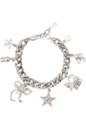 Marc Jacobs Tilbehør, Dame, Grå, ONE SIZE, Sølv Kat Armbånd - Metal Håndledsrem