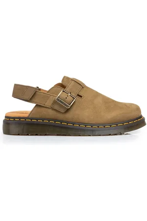 Dr. Martens Sko, Dame, Grøn, 44 EU, Læder, Grønne lædersandaler Jorge II