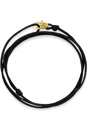 Nialaya Tilbehør, Herre, Gul, ONE SIZE, Uld, Wrap-Around String Armbånd med Fleur de Lis Lås