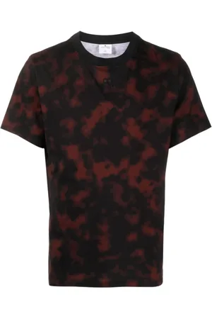Courrèges Top, Herre, Sort, S, Tortoiseshell Print T-shirt