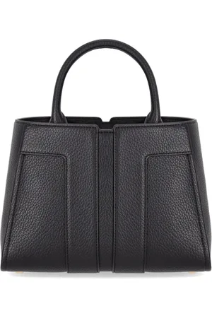 Elisabetta Franchi Taske, Dame, Sort, ONE SIZE, Bomuld, Sort medium håndtaske med syninger
