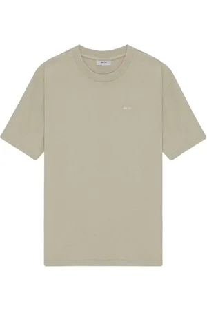 NN.07 Top, Herre, Grå, M, Bomuld, Broderet Tåge T-shirt