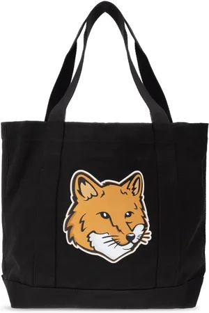 Maison Kitsuné Taske, unisex, Sort, ONE SIZE, Bomuld, Shopper Bag med Logo