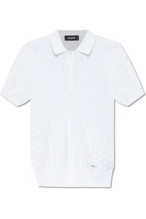 Dsquared2 Top, Herre, Hvid, L, Bomuld, Bomuldspolo