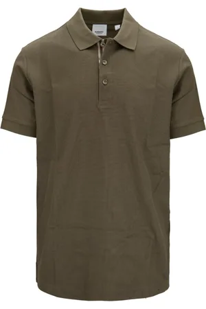Burberry Top, Herre, Grøn, XL, Bomuld, Button Polo Shirt