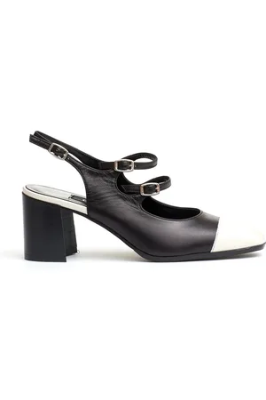 Carel Sko, Dame, Sort, 37 1/2 EU, Læder, Slingback Pumps med Is-tå