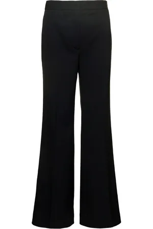 Stella McCartney Bukser, Dame, Sort, M, Uld, Højtaljede, vide bukser