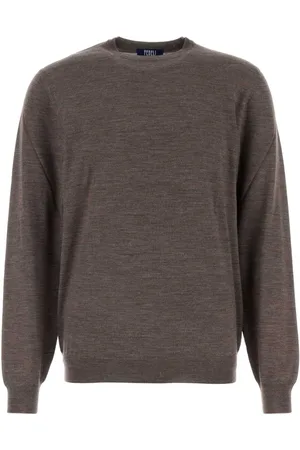 FEDELI Strik, Herre, Brun, 4XL, Uld, Uldsweater